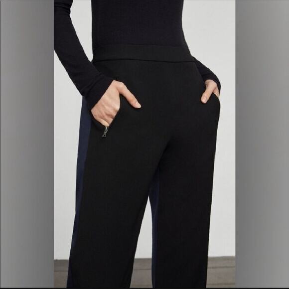 BCBGMaxAzria Gianni Black & Navy Contrast Colorblock Cargo Pants Small - Picture 2 of 15
